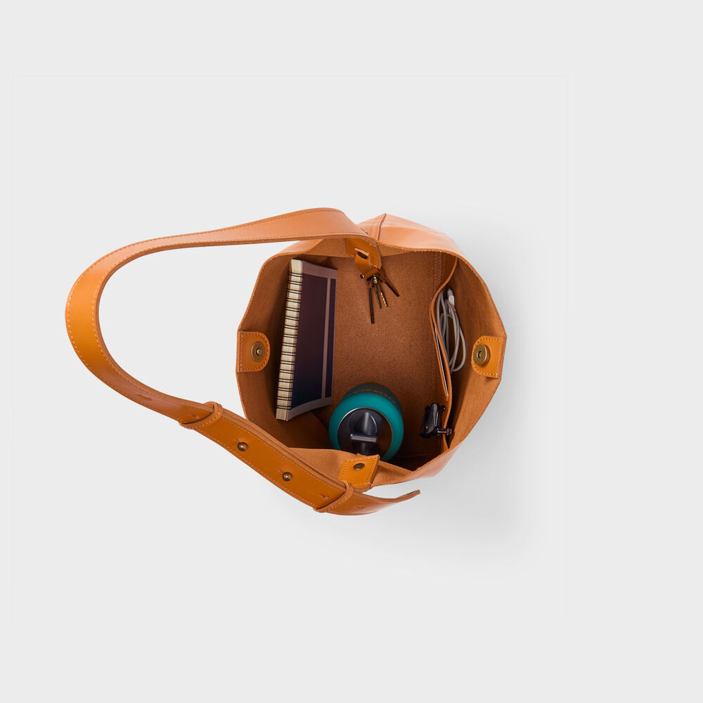 Fine Time Leather Bucket Bag Main Image