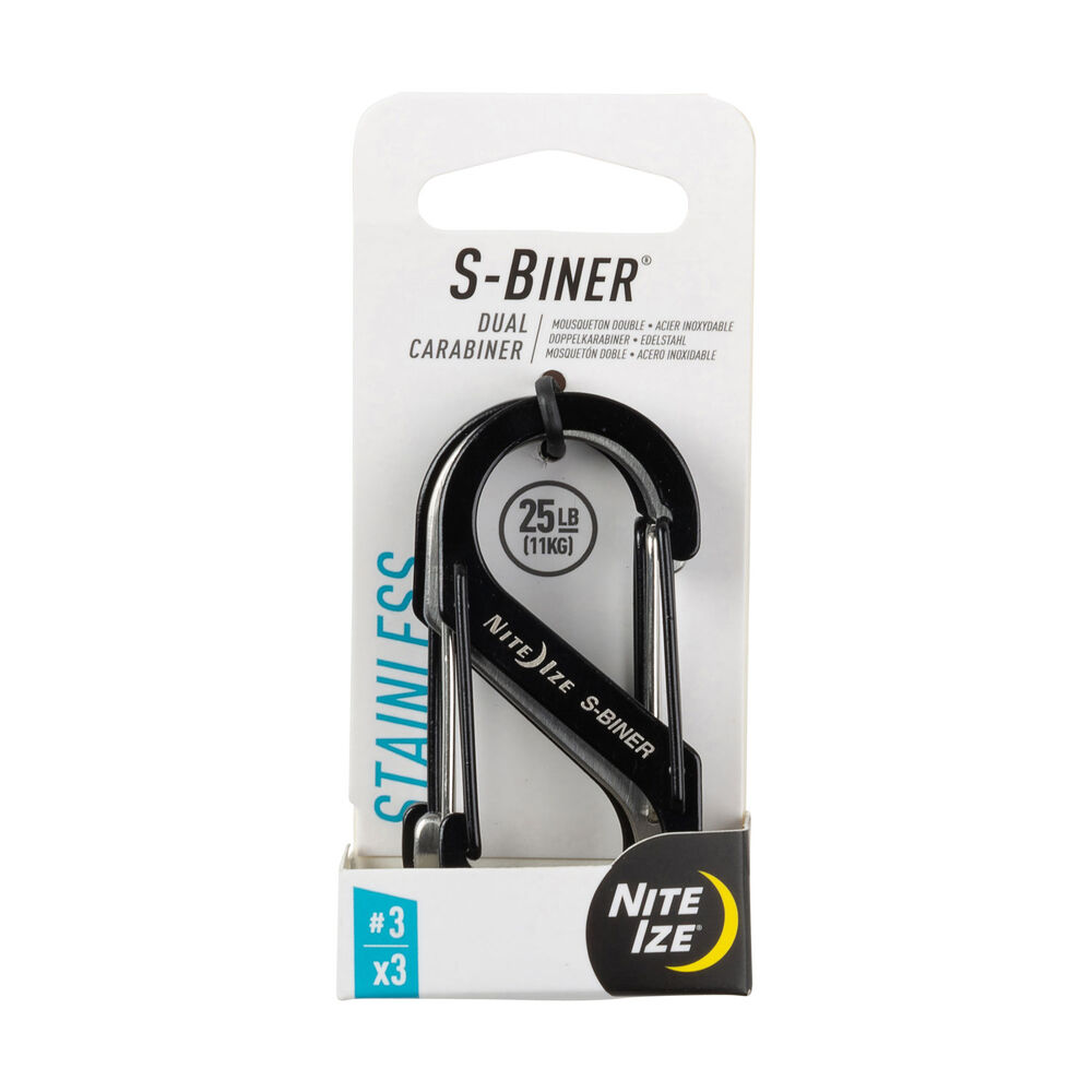 NiteIze S-Biner Dual Carabiner Stainless Steel #3 - 3 Pk. Main Image