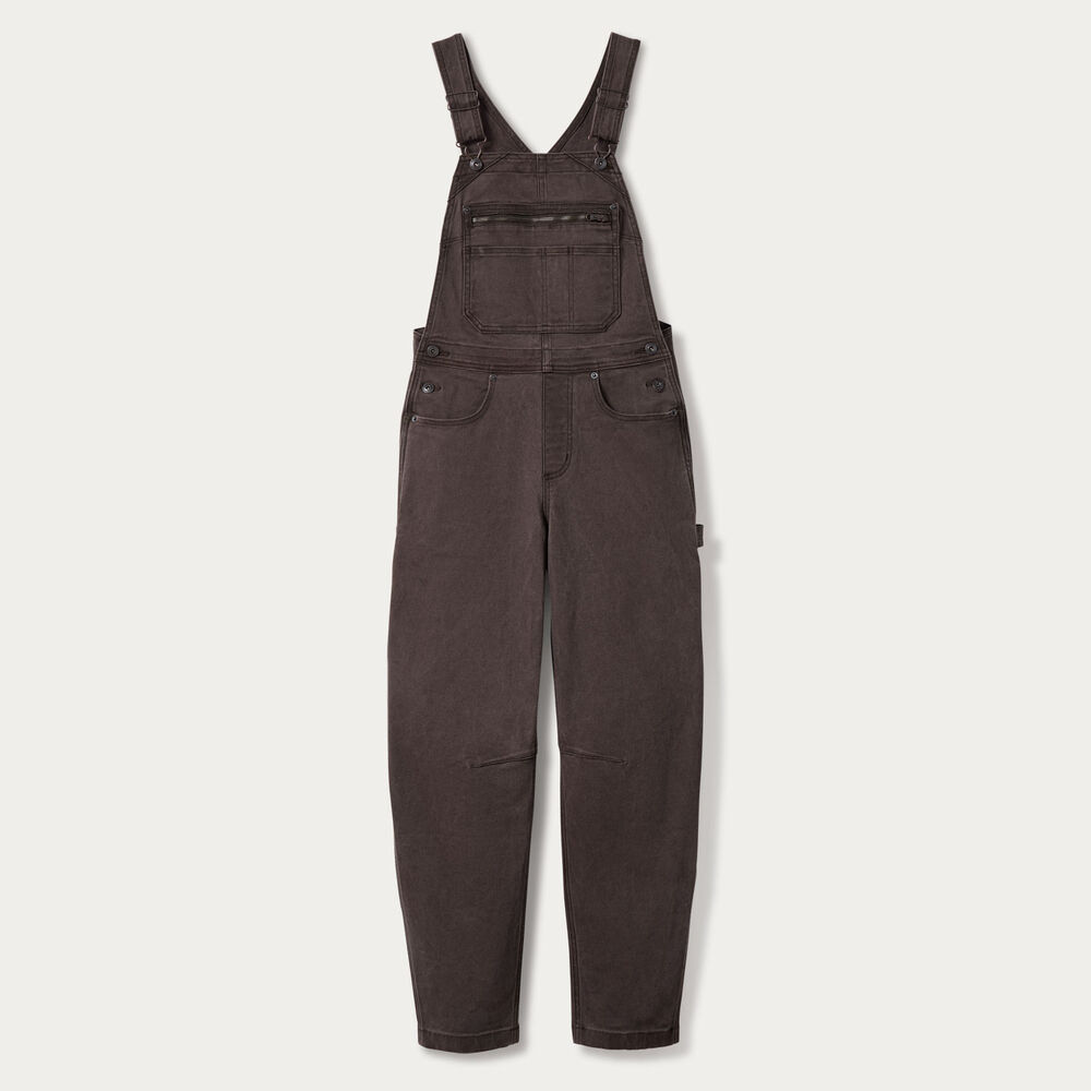 Women's VintageFlex Fire Hose Barrel Leg Overalls Main Image