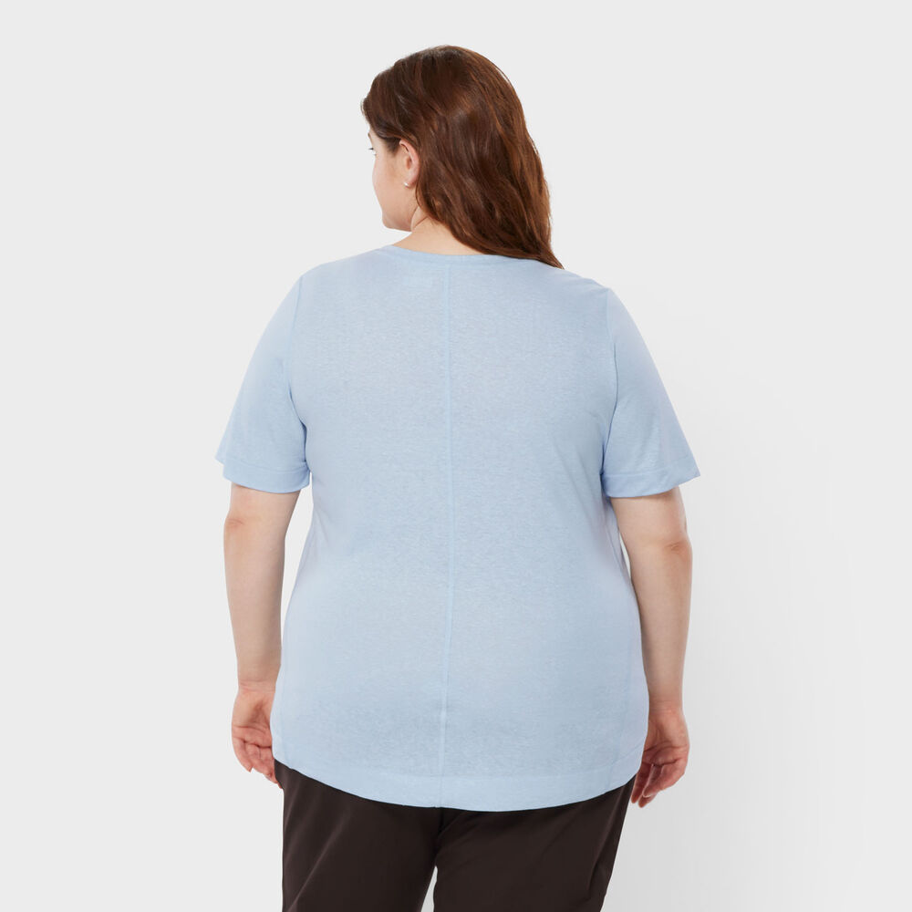 Women's Plus Hemp Knit Short Sleeve Tee Main Image