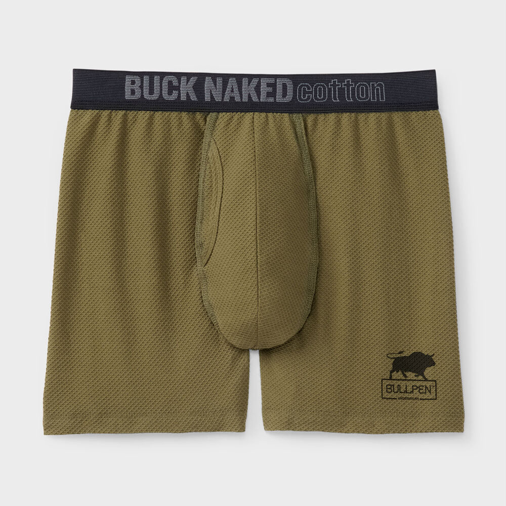 Men's Buck Naked Cotton Bullpen Boxer Briefs Main Image