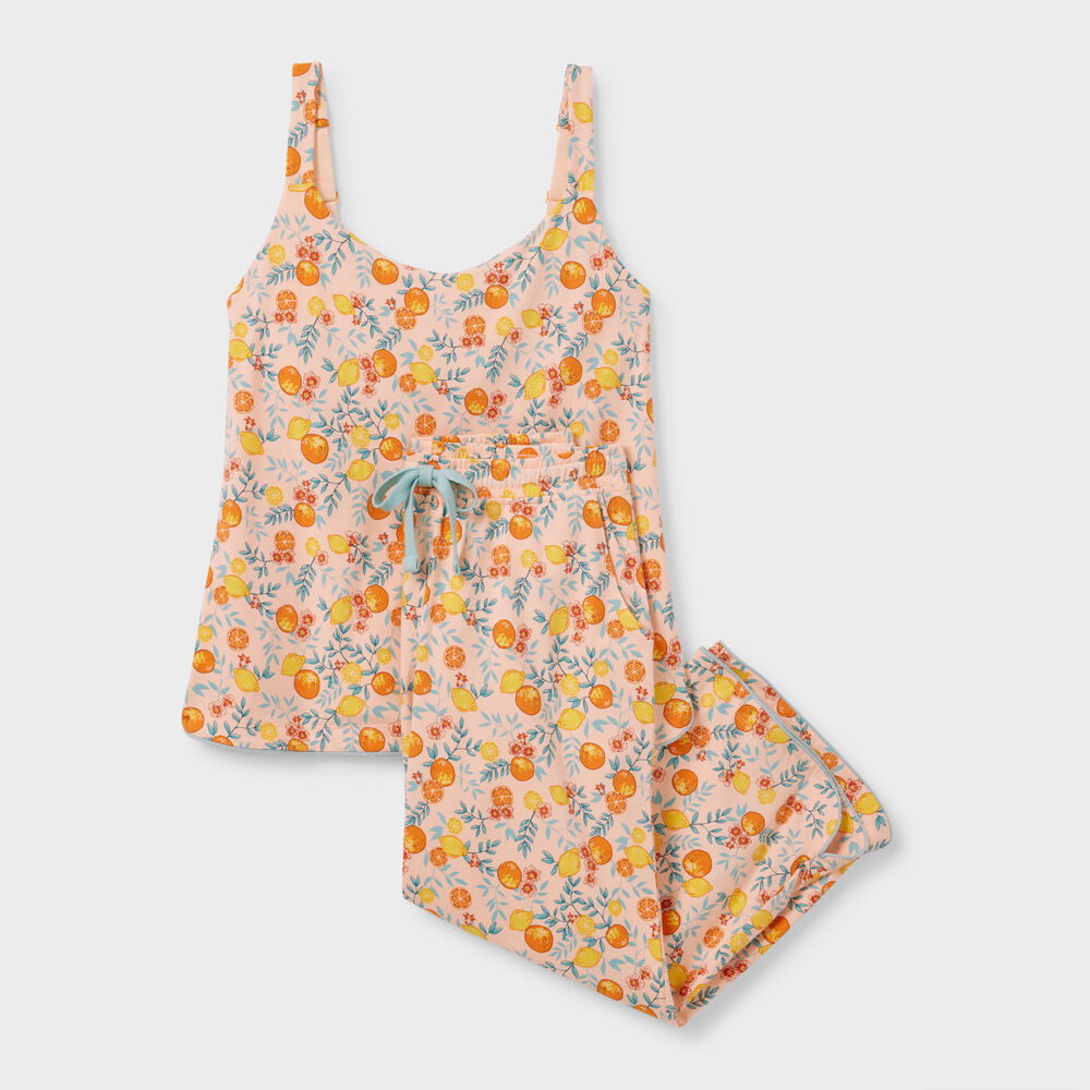 Women's Cotton Knit Printmaker Tank & Capris Sleep Set PPX XLG Main Image