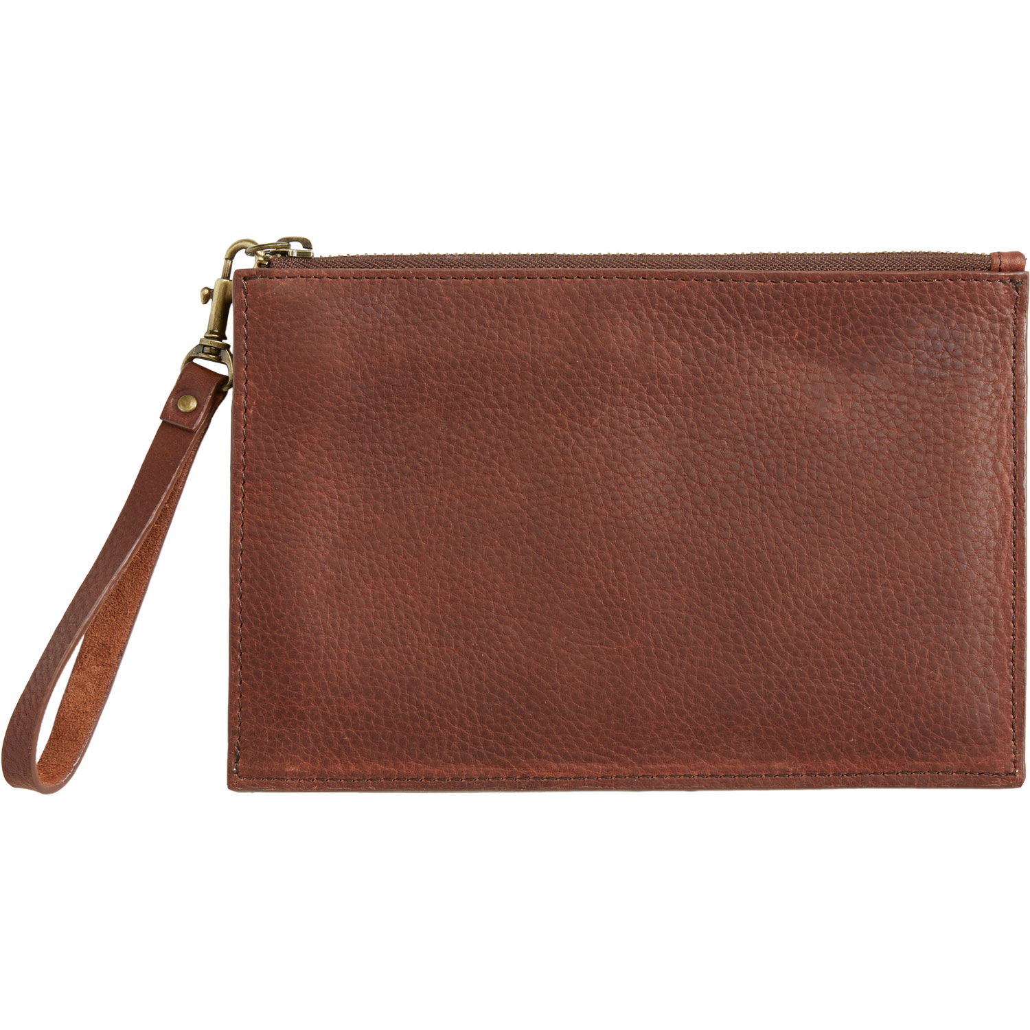 Leather Slip-N-Zip 4 Slots Zippered Pen Pouch - Undyed Leather - Galen  Leather