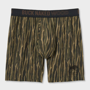 Men's Buck Naked Wood Pattern Bullpen Boxer Briefs