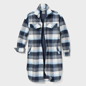 Women's Plus Folklore Flannel Insulated Duster