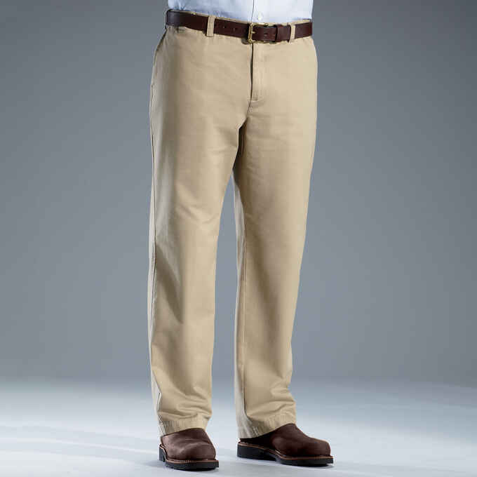 Men's Middle Management Relaxed Fit Flat Chinos | Duluth Trading Company