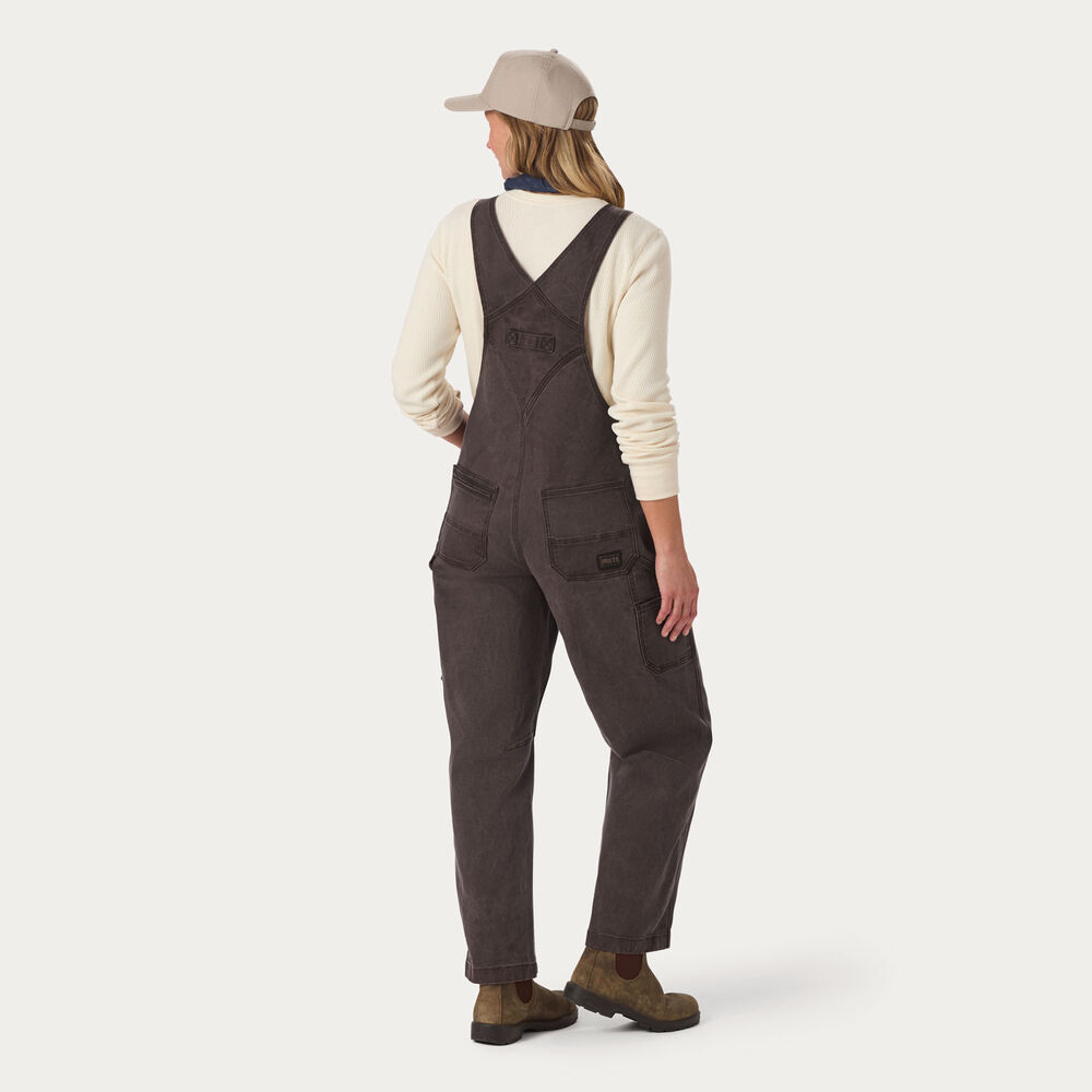 Women's VintageFlex Fire Hose Barrel Leg Overalls Main Image
