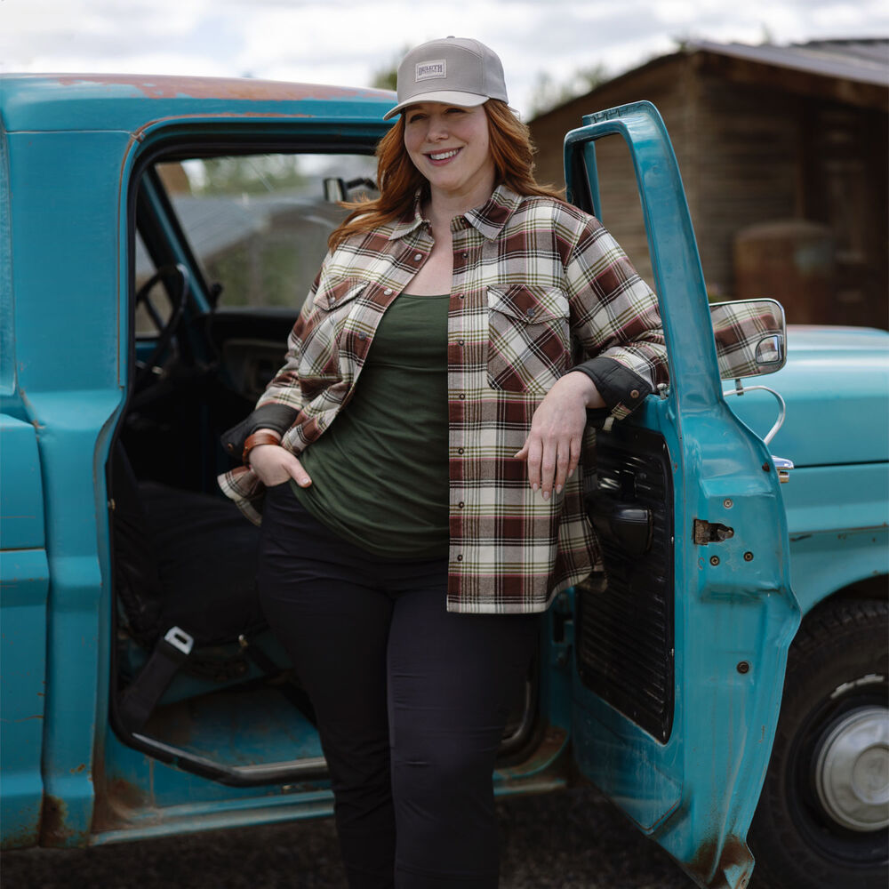 Women's Plus Folklore Flannel Insulated Shirt Jac Main Image
