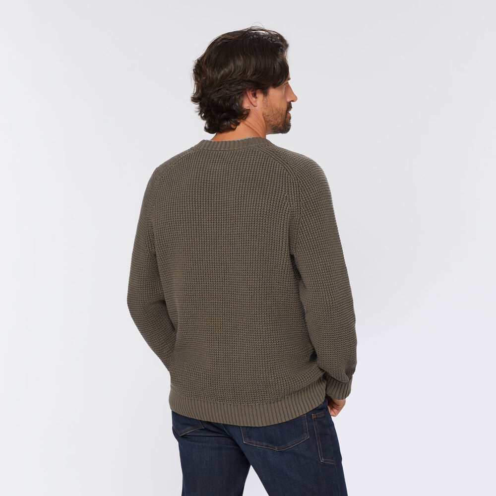 Men's Burly Retirement Crew Waffle Sweater Main Image