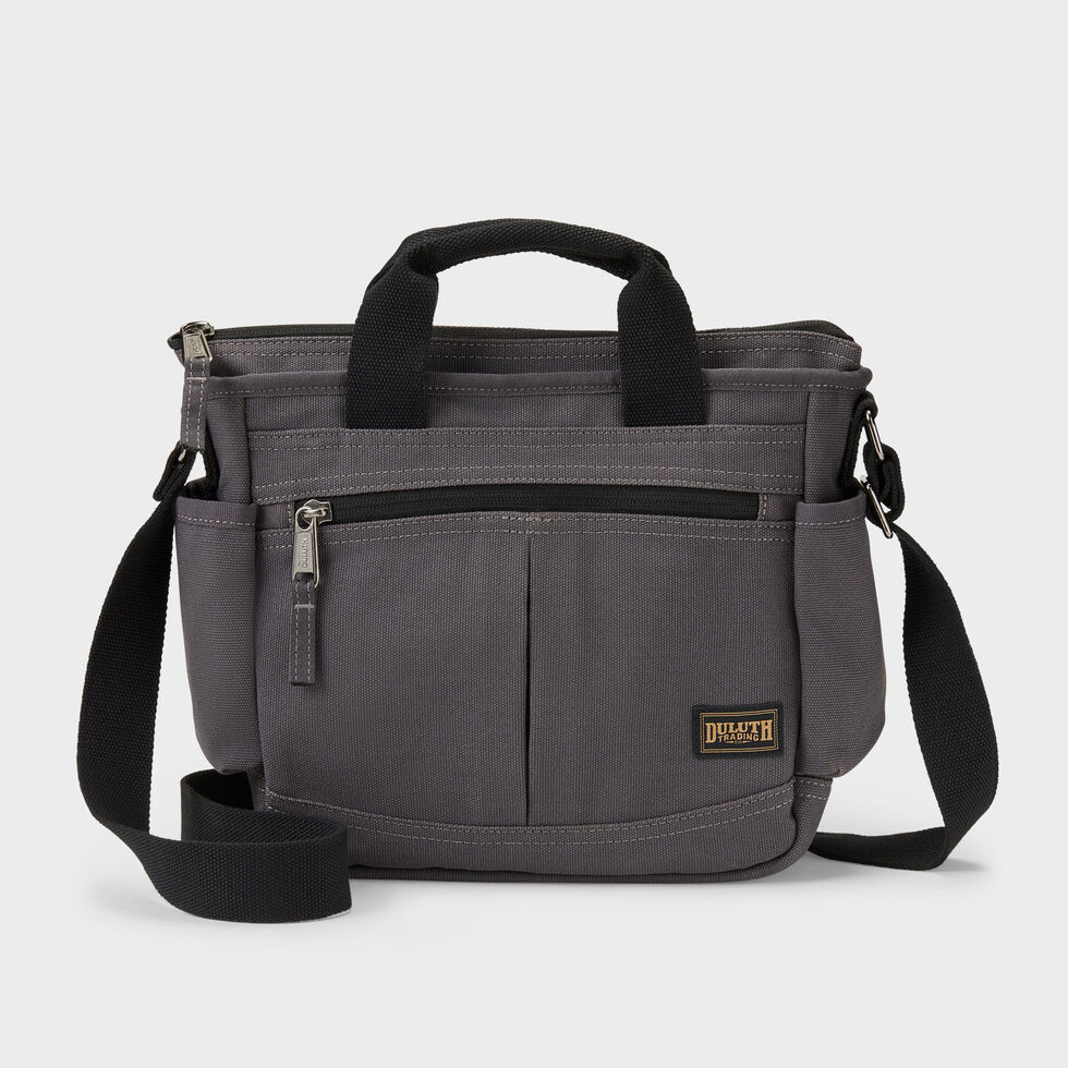 Restored Turnlock Tab Messenger Bag In Signature Canvas - Men's Bags - Brass/tan Black - Foto 4