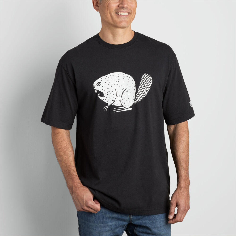 Men's Longtail T Relaxed Fit Angry Beaver Logo T-Shirt Main Image