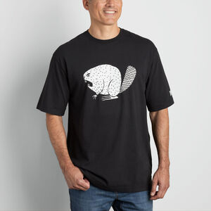 Men's Longtail T Relaxed Fit Angry Beaver Logo T-Shirt