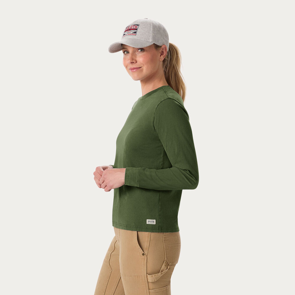 Women's Duluth Heritage Washed Crewneck Long Sleeve Main Image
