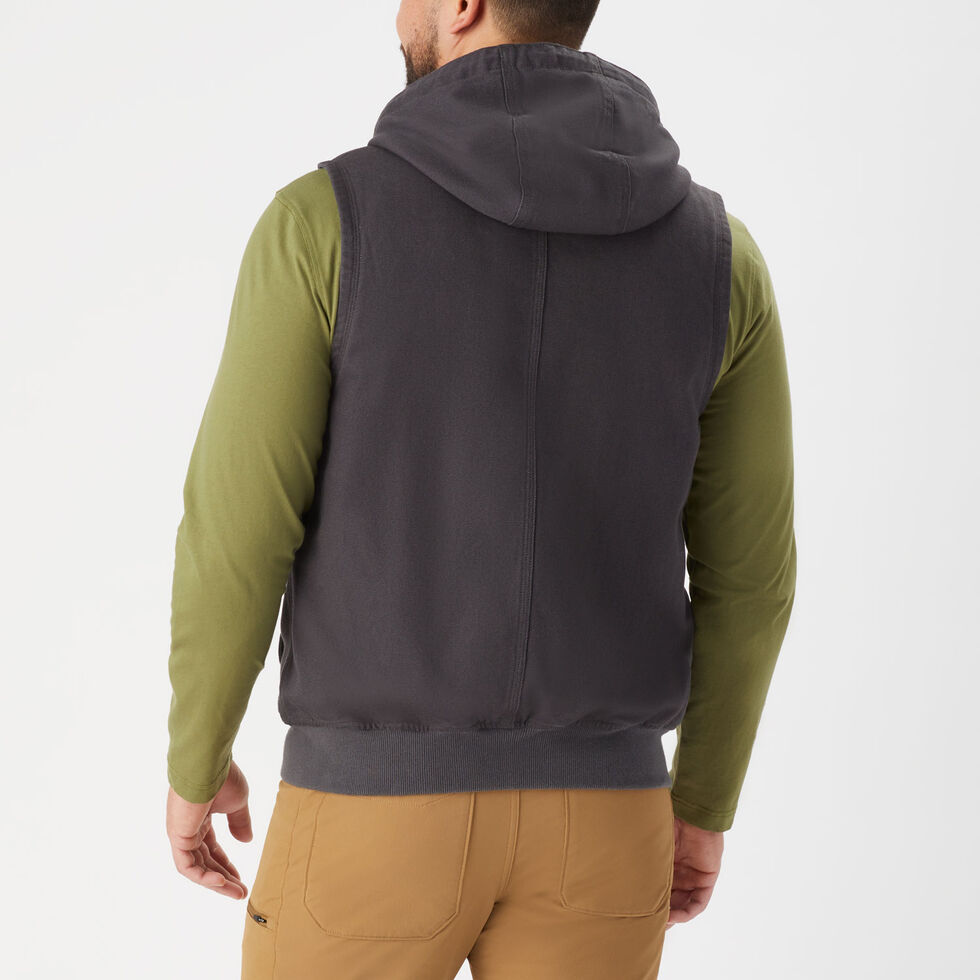 Men's Fire Hose Flannel-Lined Hooded Vest
