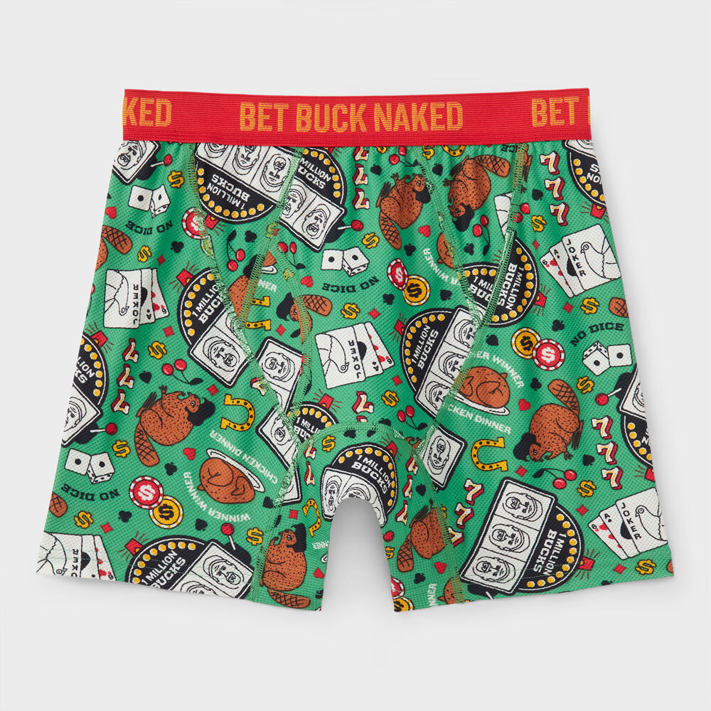 Men's Buck Naked Pattern Boxer Briefs Main Image