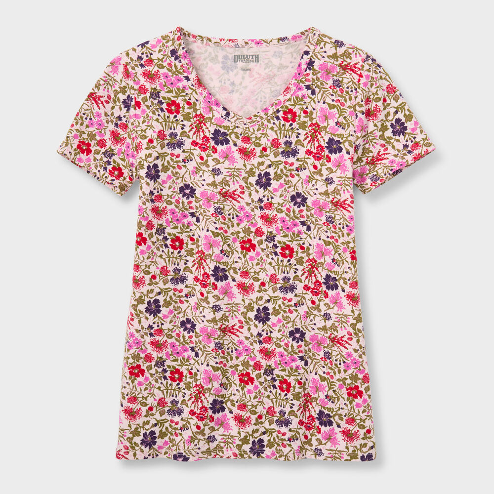 Women's Plus No-Yank V-Neck Tee Main Image