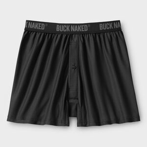 Men's Buck Naked Boxers Black MED STANDARD