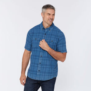 Men's Indigo Twill Standard Fit Short Sleeve Shirt