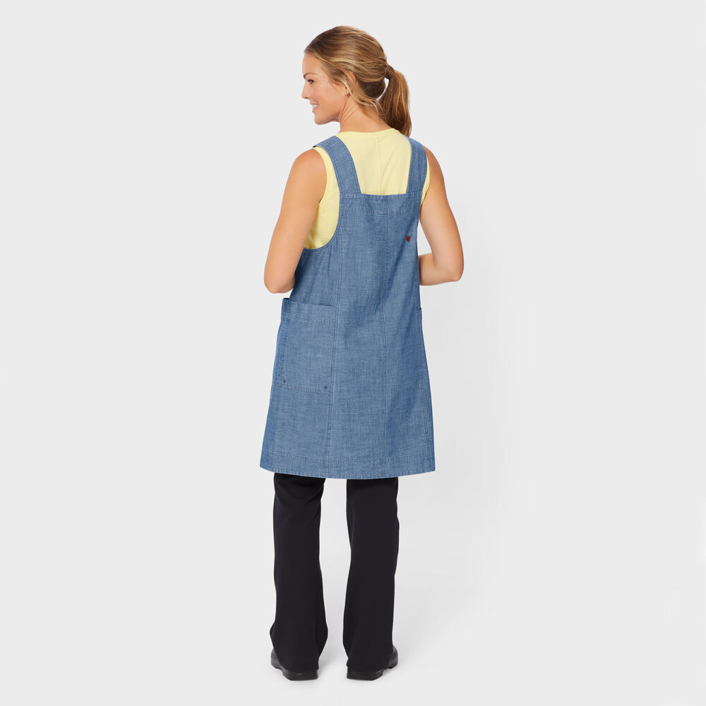 Women's Chambray Sleeveless Smock Dress Main Image