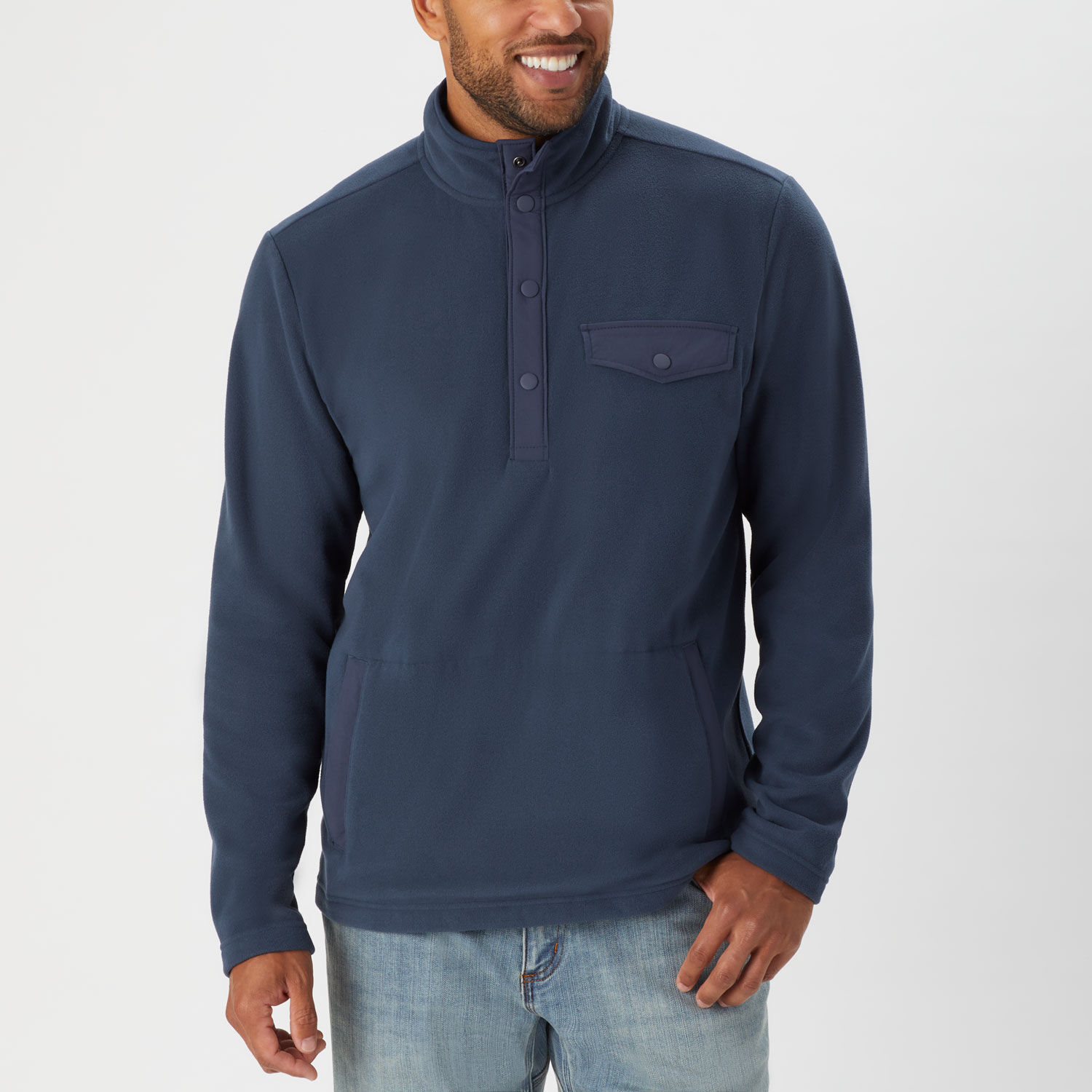 Doubleback Fleece Button Mock Pullover | Duluth Trading Company
