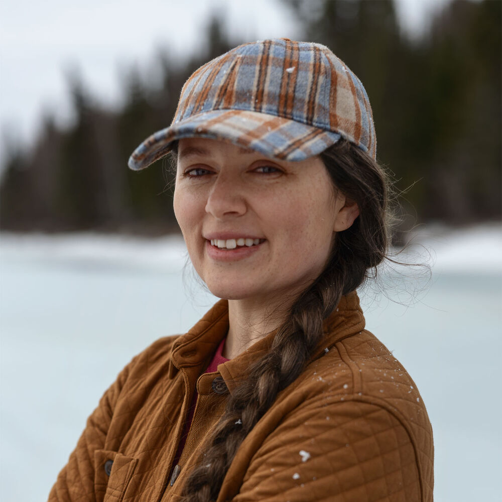 Women's Flannel Ball Cap Main Image