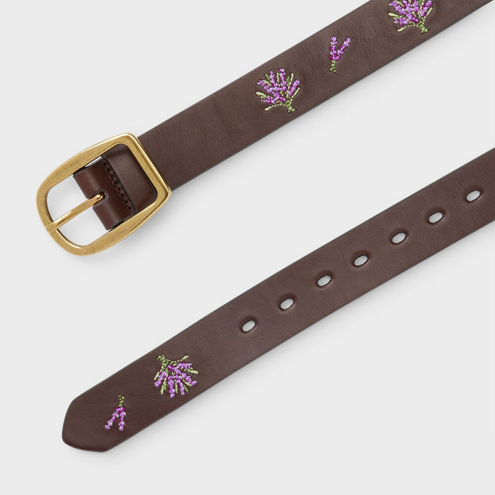 Women's Leather Embroidery Belt Main Image