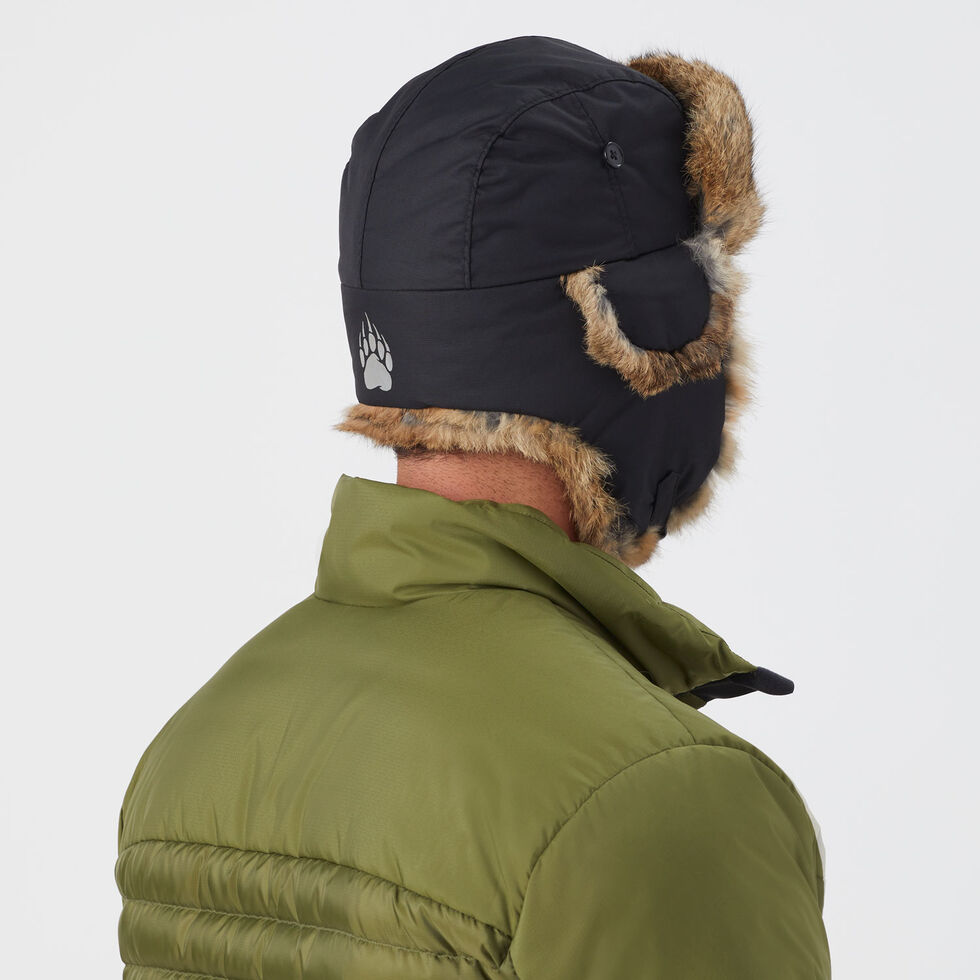 100% Real Rabbit Fur Winter Trapper Hat for Men Women Russian Fur