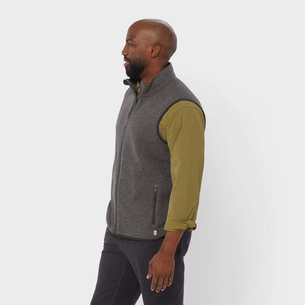 Men's Sweater Fleece Zip Vest Main Image