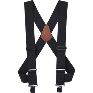 MENDENG Men Black Y Back Suspenders Bronze Snap Hooks Braces for