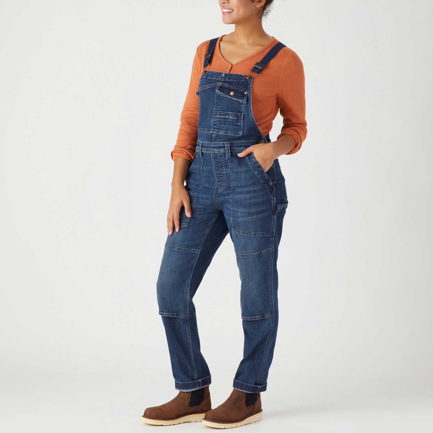 Women's Double Flex CoolMax Denim Overalls | Duluth Trading Company
