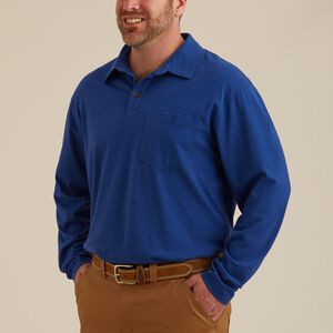 Men's Longtail T Long Sleeve Polo with Pocket