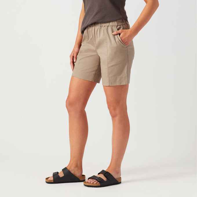 Women's Summer-Weight Chino 7" Pull-On Shorts