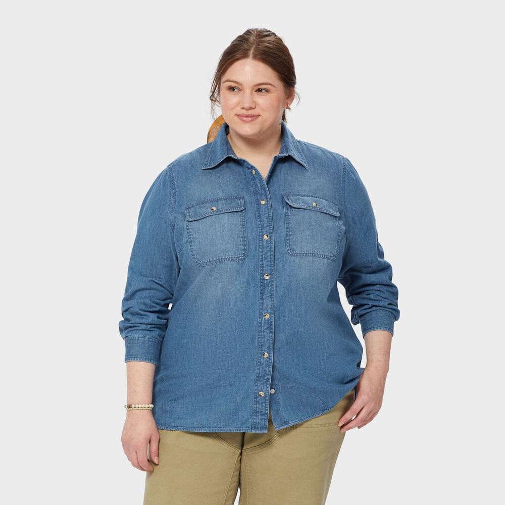 Women's Plus Denim Shirt Main Image