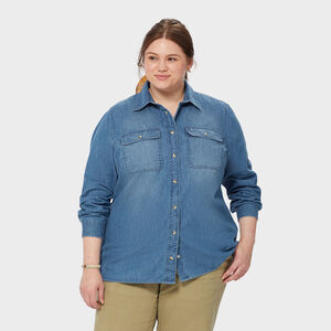 Women's Plus Denim Shirt
