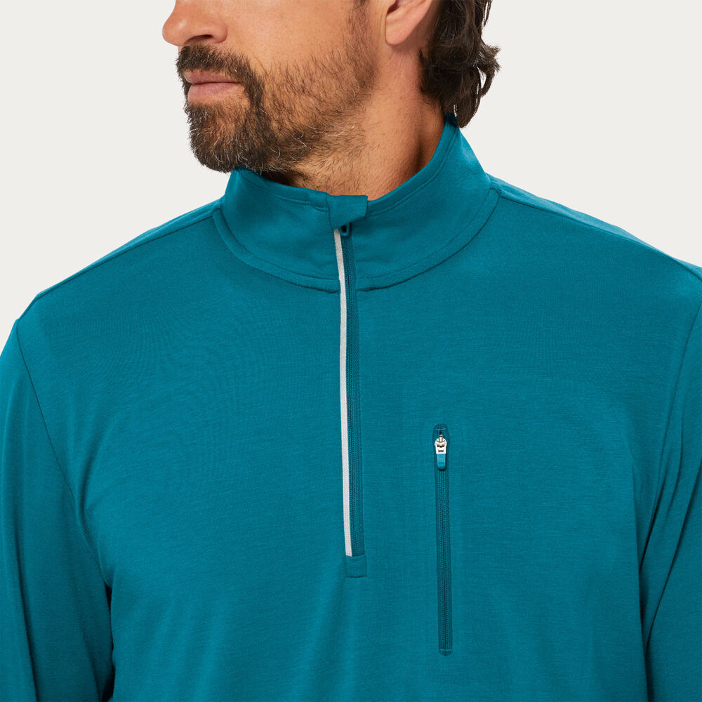 Men's AKHG Renew Bamboo 1/4 Zip Mock Main Image