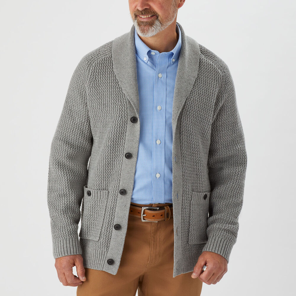 Men's Burly Retirement Shawl Collar Cardigan Main Image