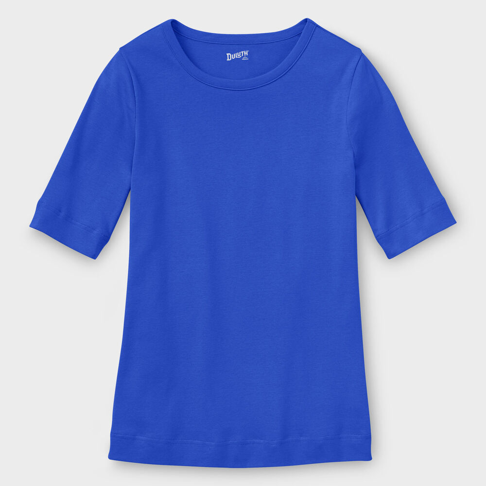 Women's Plus Longtail T Elbow Sleeve Scoopneck Main Image