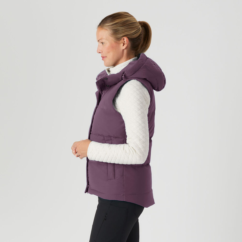 Women's Ruffer Puffer Hooded Down Vest Main Image