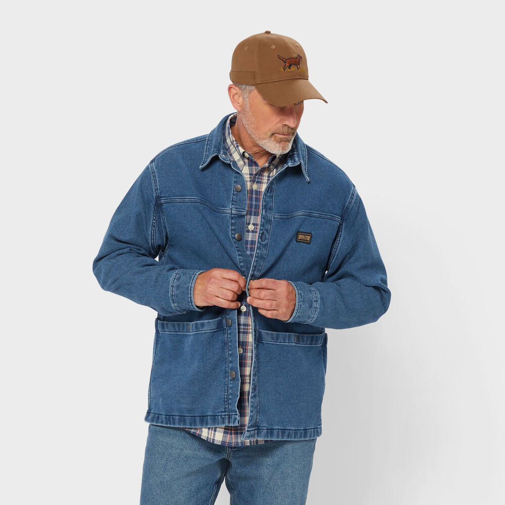 Men's Indigo Dobby Chore Coat Main Image