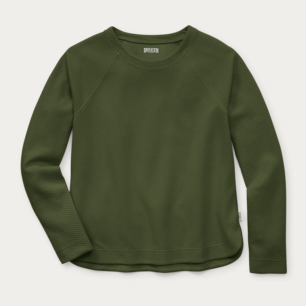 Women's AirLoc Quilted Crew Pullover Main Image