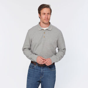 Men's No Polo Shirt Long Sleeve with Pocket