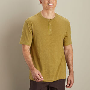 Men's Barefoot Cotton Standard Fit Short Sleeve Henley