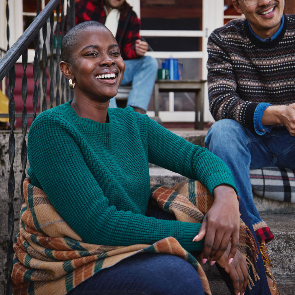 Women's Heritage Waffle Stitch Crew Sweater Main Image