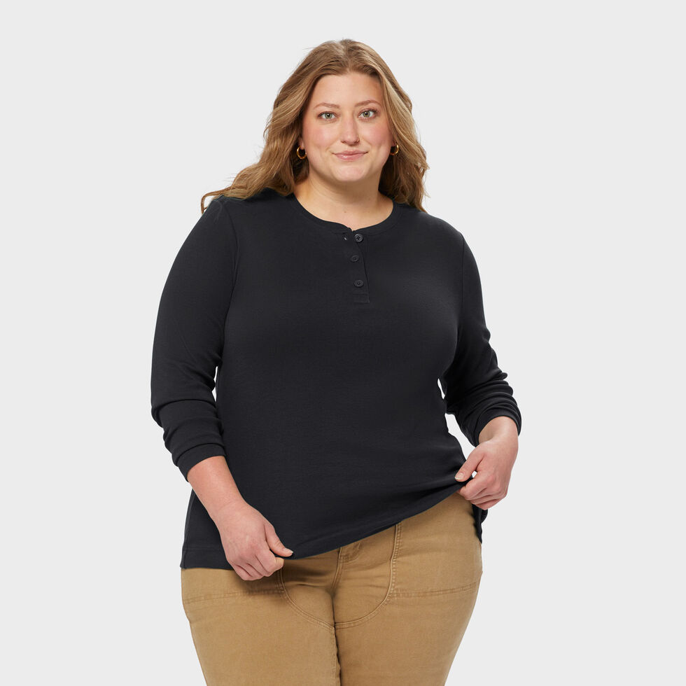 Threaded Pear Margaret Sleeve Henley top Long Sleeve Top