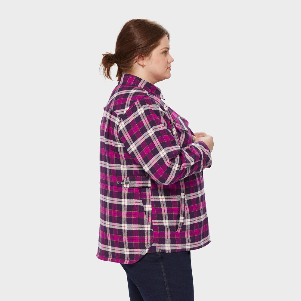 Women's Plus Folklore Flannel Insulated Shirt Jac Main Image