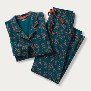 Women's Cotton Knit Printmaker Long Pajama Set