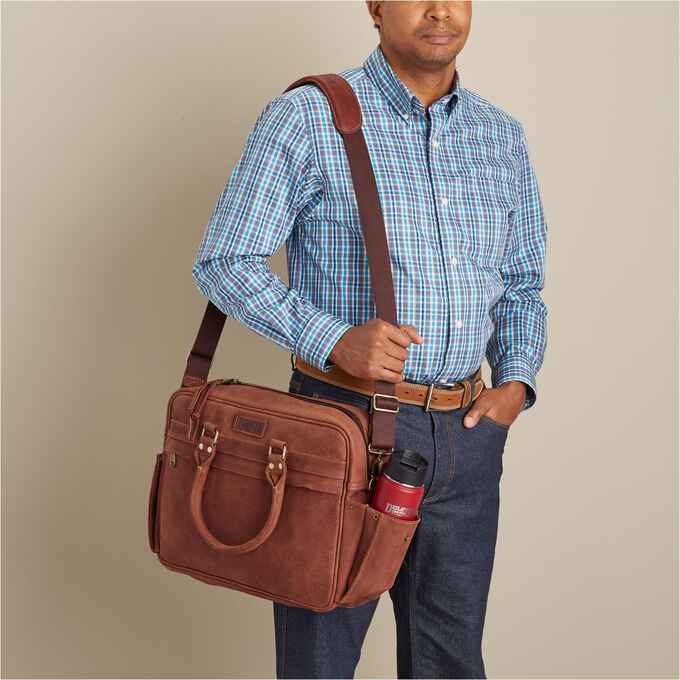 Men's Dodge City Leather Pilot's Bag | Duluth Trading Company