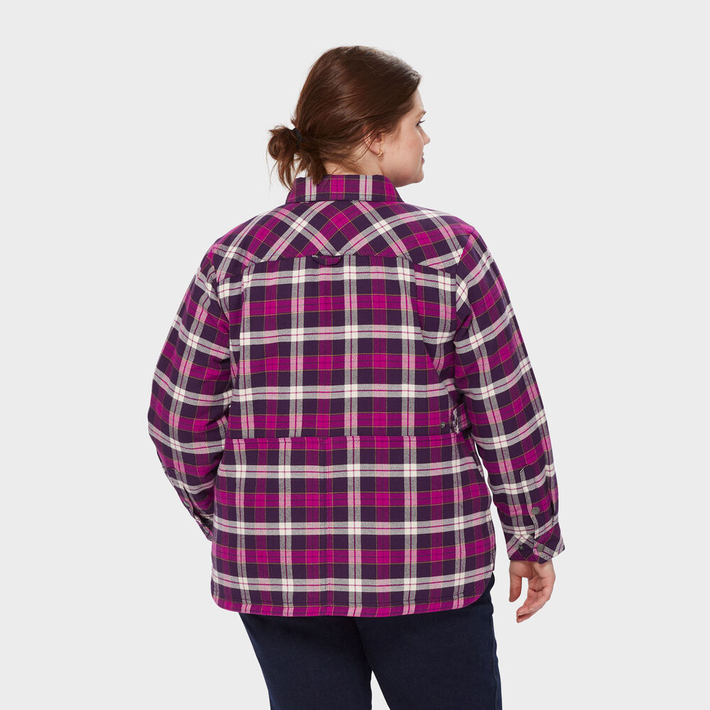 Women's Plus Folklore Flannel Insulated Shirt Jac Main Image
