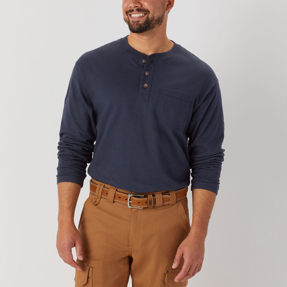 Men's Longtail T Long Sleeve Henley T-Shirt
