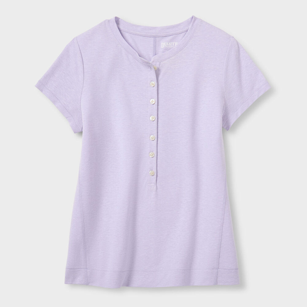 Women's Hemp Knit Short Sleeve Henley Main Image